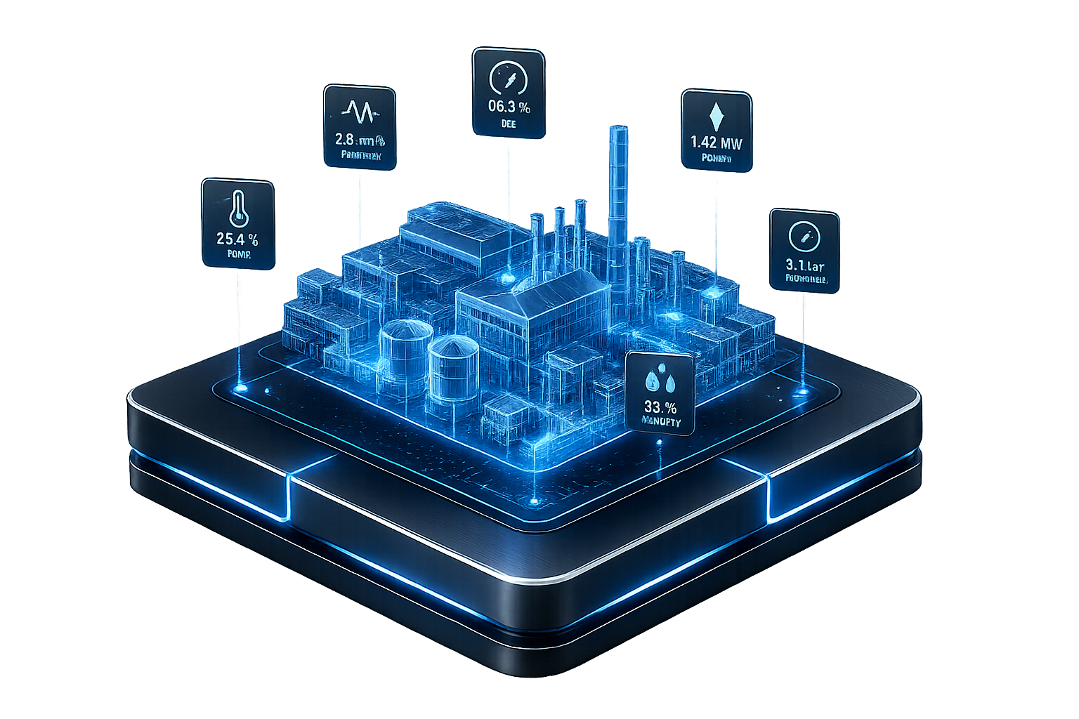 Digital twin artefact representing Industrial AI and IoT